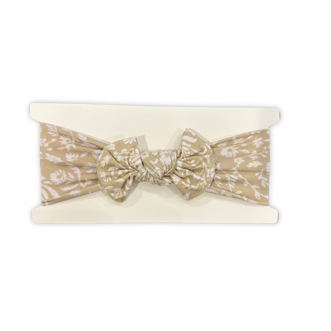 Fleur De Beige Headband Bow