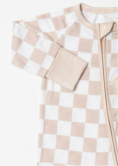 Beige Checkered Zippy